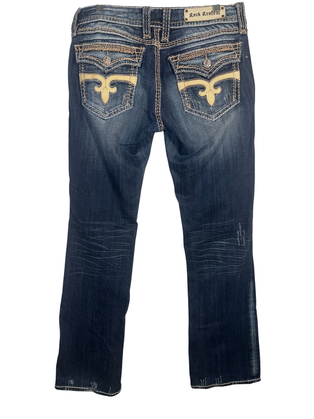 Rock Revival Women's Medium Wash Bootcut Jeans with Contrast Stitching